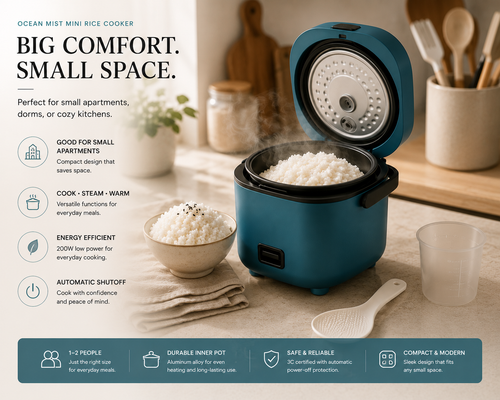 Ocean Mist Mini Rice Cooker