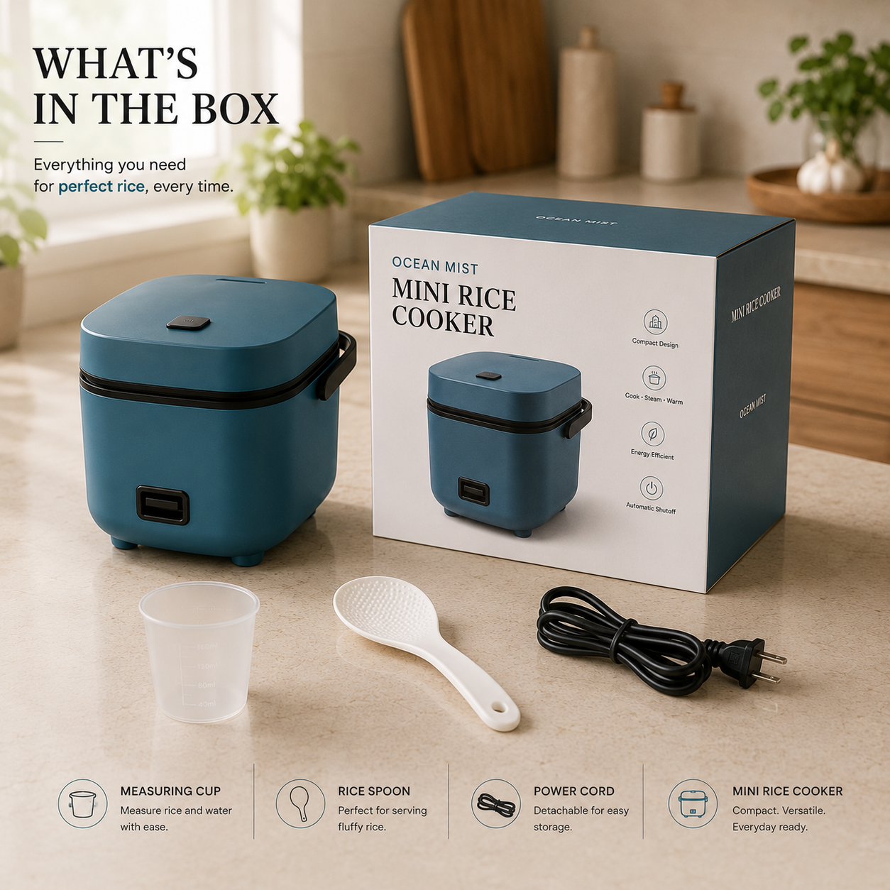 Ocean Mist Mini Rice Cooker