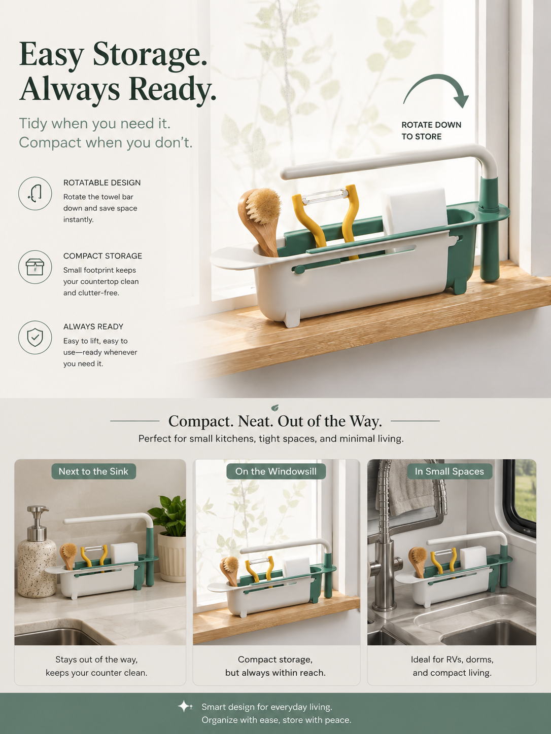 Smart Sink Organizer Caddy