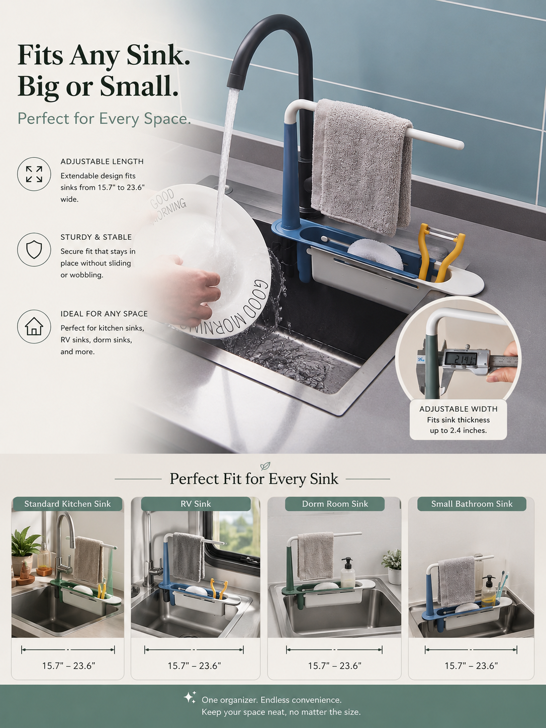 Smart Sink Organizer Caddy
